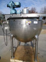 300 GALLON HAMILTON STAINLESS DOUBLE MOTION KETTLE, 125 PSI JACKET