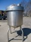 225 GALLON CREPACO STAINLESS STEEL JACKETED VERTICAL TANK, CONE BOTTOM