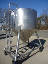 450 Gallon DCI Type 316 Stainless Steel Cone Bottom Portable Tank--