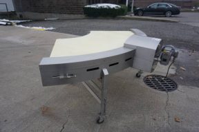 34 In. Wide Sanitary Curved Conveyor, Portable