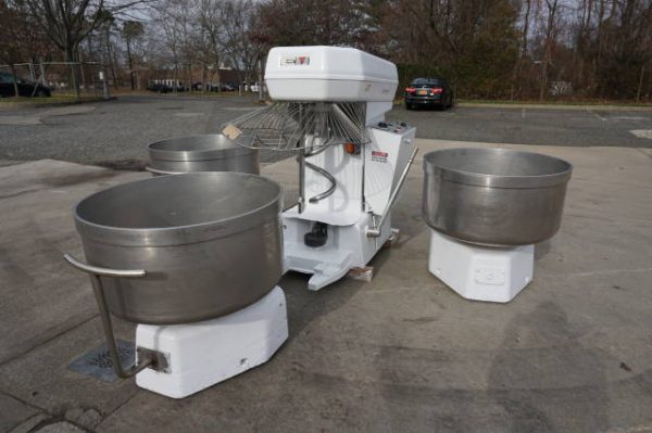 8323H Colborne (Esmach) 200 Kg. Spiral Dough Mixer, Removable Bowls