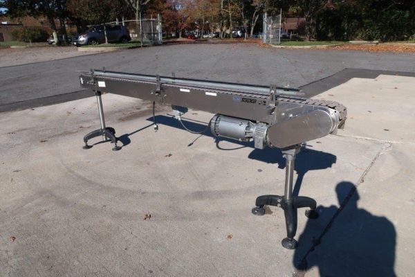 4-1/2 In. Wide X 10 Ft. Surekap Stainless Steel Motorized Bottle Conveyor