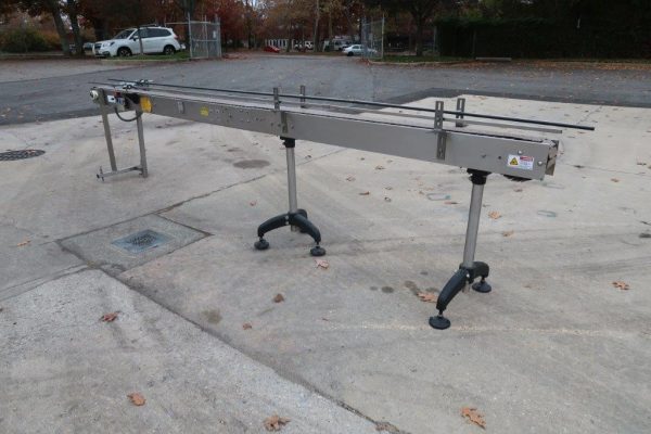 4.5 In. X 12.5 Ft. Motorized Stainless Bottle Conveyor
